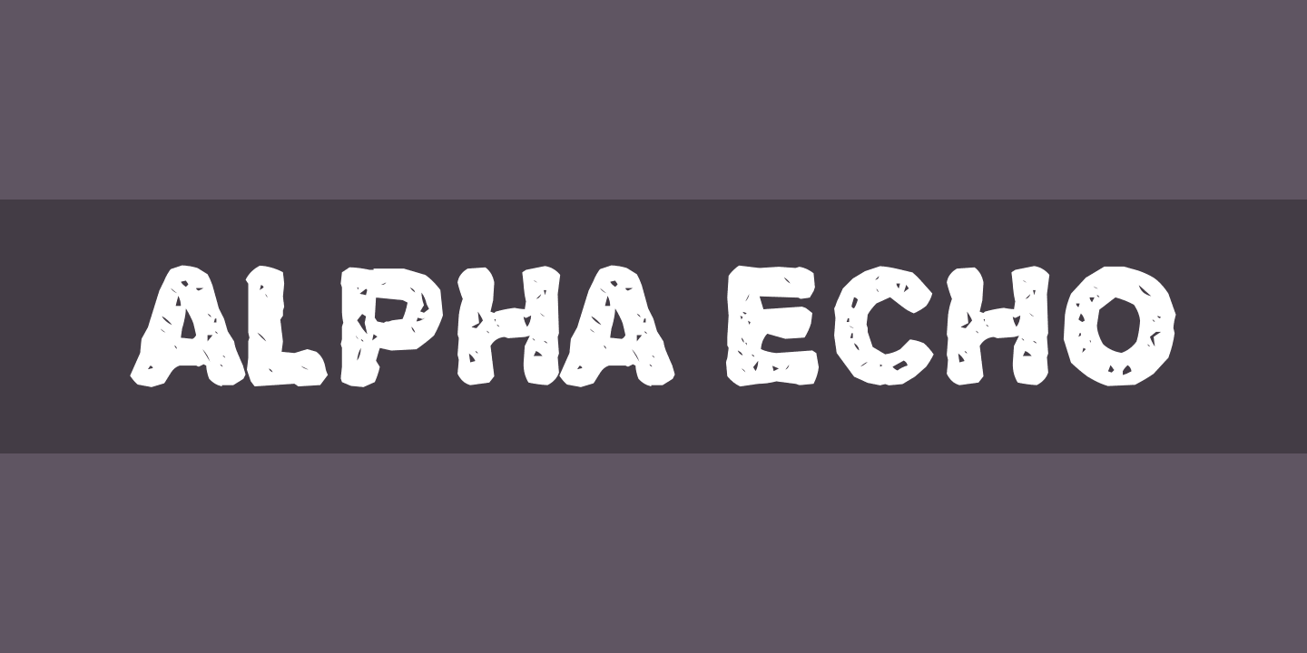 Ejemplo de fuente Alpha Echo